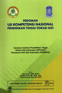 Image of Pedoman Uji Kompetensi Nasional Pendidikan Tinggi Vokasi Gizi